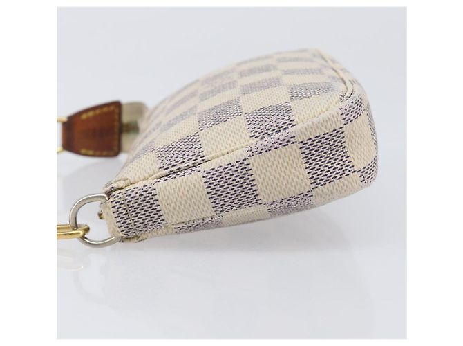 LOUIS VUITTON Damier Azur Mini Pochette Accessoires Pouch N63005 LV Auth 207484 - vista 4
