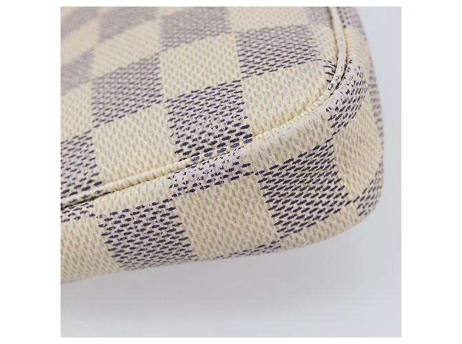 LOUIS VUITTON Damier Azur Mini Pochette Accessoires Pouch N63005 LV Auth 207484 - vista 5