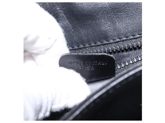 Céline Borsa a spalla CELINE in pelle nera e oro Auth ep16319A Nero D'oro - vista 12