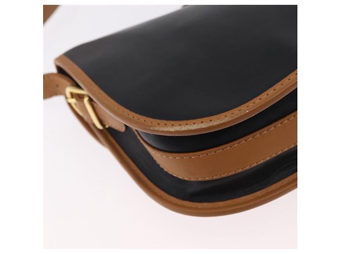 Céline Borsa a spalla CELINE in pelle nera e oro Auth ep16319A Nero D'oro - vista 17