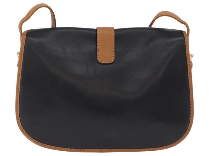 Céline Borsa a spalla CELINE in pelle nera e oro Auth ep16319A Nero D'oro - vista 2