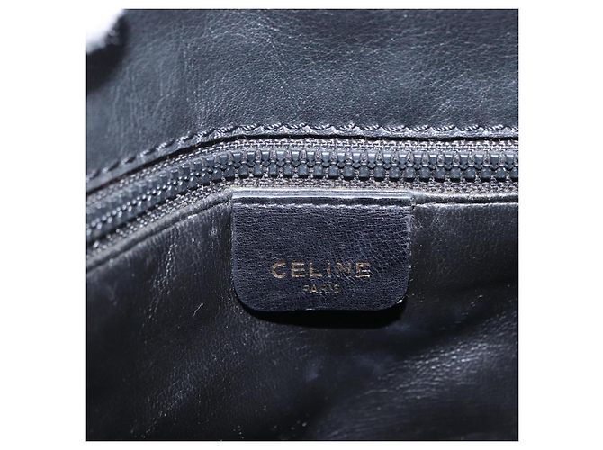 Céline Borsa a spalla CELINE in pelle nera e oro Auth ep16319A Nero D'oro - vista 23