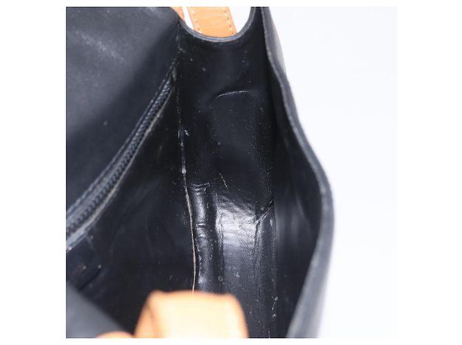 Céline Borsa a spalla CELINE in pelle nera e oro Auth ep16319A Nero D'oro - vista 24