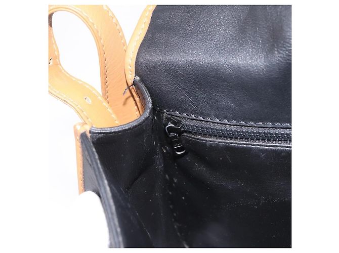Céline Borsa a spalla CELINE in pelle nera e oro Auth ep16319A Nero D'oro - vista 26