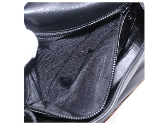 Céline Borsa a spalla CELINE in pelle nera e oro Auth ep16319A Nero D'oro - vista 27