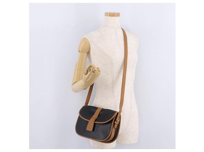 Céline Borsa a spalla CELINE in pelle nera e oro Auth ep16319A Nero D'oro - vista 28