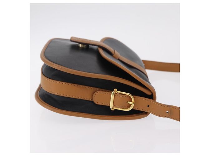 Céline Borsa a spalla CELINE in pelle nera e oro Auth ep16319A Nero D'oro - vista 3