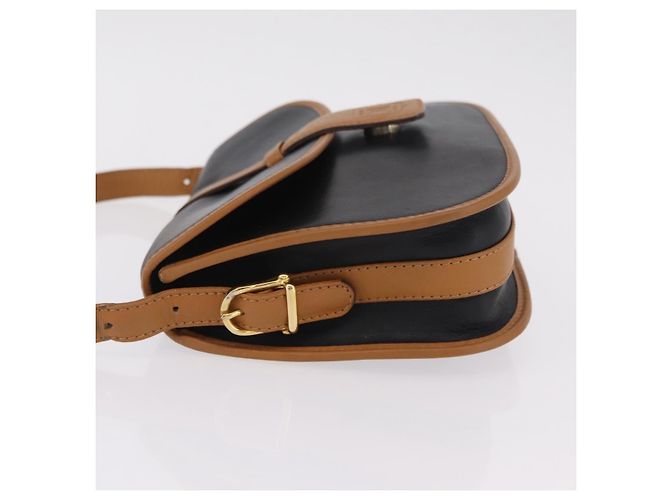 Céline Borsa a spalla CELINE in pelle nera e oro Auth ep16319A Nero D'oro - vista 4