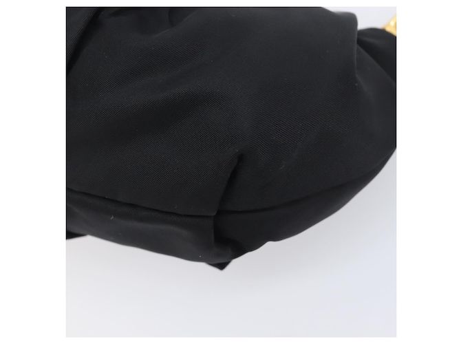 Pochette PRADA Nylon Noir Or Auth 205459V Doré - vue 15