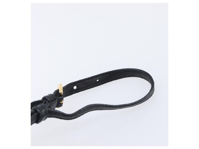 Pochette PRADA Nylon Noir Or Auth 205459V Doré - vue 17