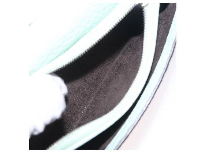 Portafoglio lungo FENDI Celeria in pelle verde argento Auth BA16079A - vista 10