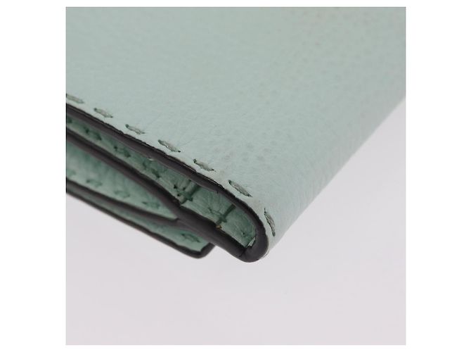 Portafoglio lungo FENDI Celeria in pelle verde argento Auth BA16079A - vista 15