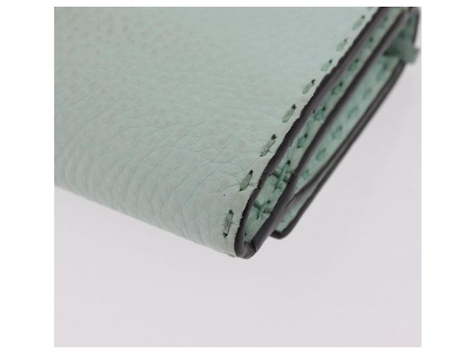 Portafoglio lungo FENDI Celeria in pelle verde argento Auth BA16079A - vista 16