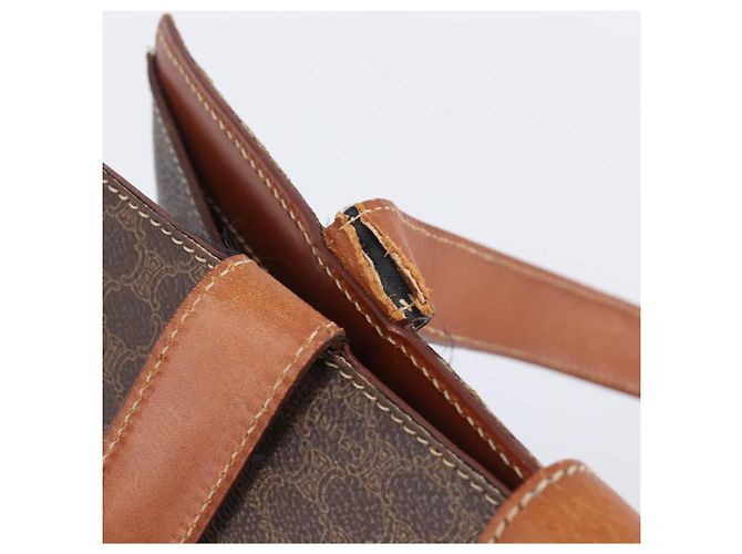 Céline CELINE Macadam Tote Bag PVC Brown Gold Tone Auth 206691 Braun - Ansicht 10