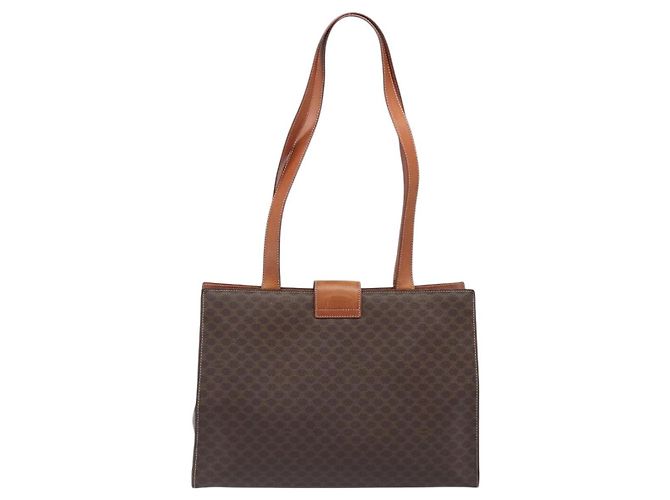 Céline CELINE Macadam Tote Bag PVC Brown Gold Tone Auth 206691 Braun - Ansicht 2
