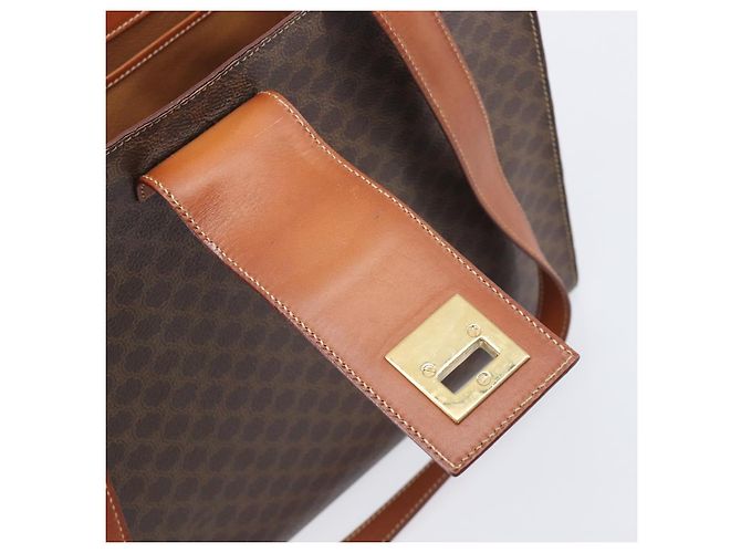 Céline CELINE Macadam Tote Bag PVC Brown Gold Tone Auth 206691 Braun - Ansicht 20