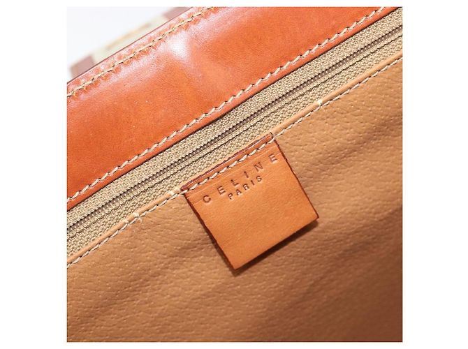 Céline CELINE Macadam Tote Bag PVC Brown Gold Tone Auth 206691 Braun - Ansicht 21