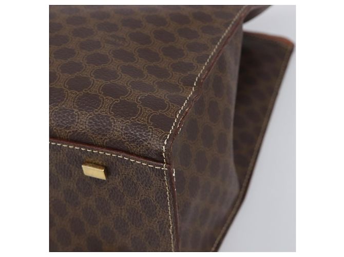 Céline CELINE Macadam Tote Bag PVC Brown Gold Tone Auth 206691 Braun - Ansicht 8