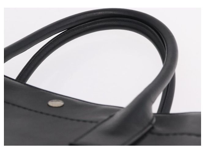 Autre Marque Saint Laurent Rive Gauche Tote Bag Leder Schwarz Silber 663970 Auth ka6437M - Ansicht 14