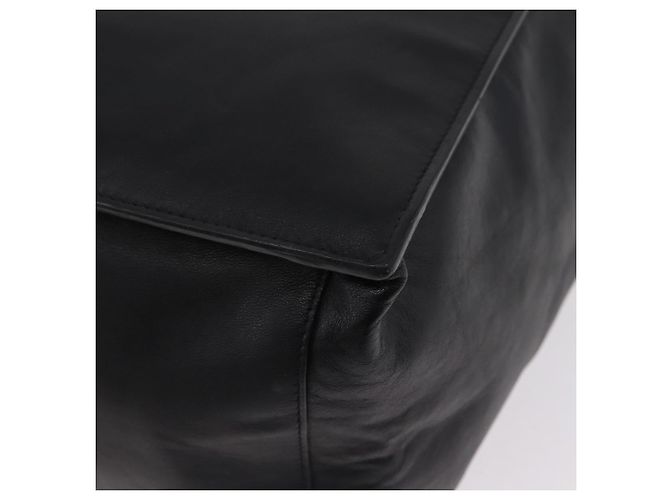 Autre Marque Saint Laurent Rive Gauche Tote Bag Leder Schwarz Silber 663970 Auth ka6437M - Ansicht 15