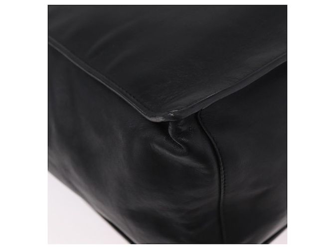 Autre Marque Saint Laurent Rive Gauche Tote Bag Leder Schwarz Silber 663970 Auth ka6437M - Ansicht 16