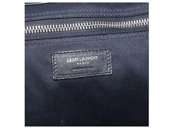 Autre Marque Saint Laurent Rive Gauche Tote Bag Leder Schwarz Silber 663970 Auth ka6437M - Ansicht 19