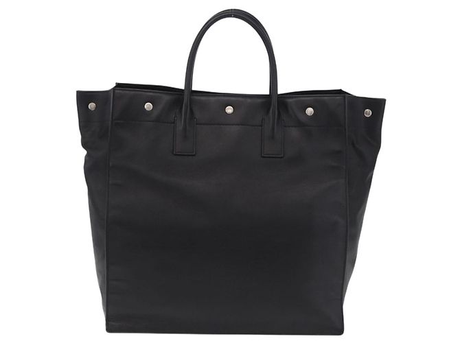 Autre Marque Saint Laurent Rive Gauche Tote Bag Leder Schwarz Silber 663970 Auth ka6437M - Ansicht 2