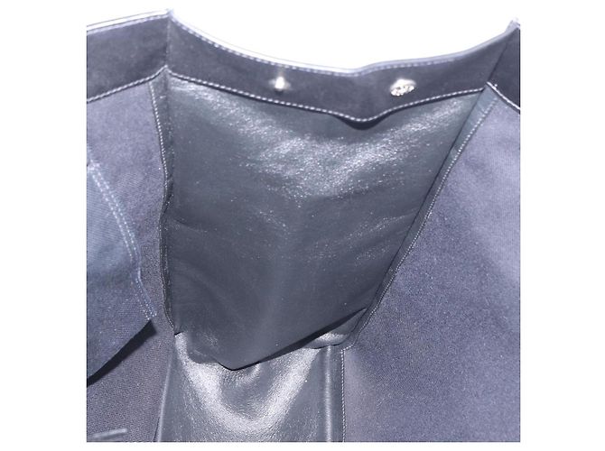 Autre Marque Saint Laurent Rive Gauche Tote Bag Leder Schwarz Silber 663970 Auth ka6437M - Ansicht 20
