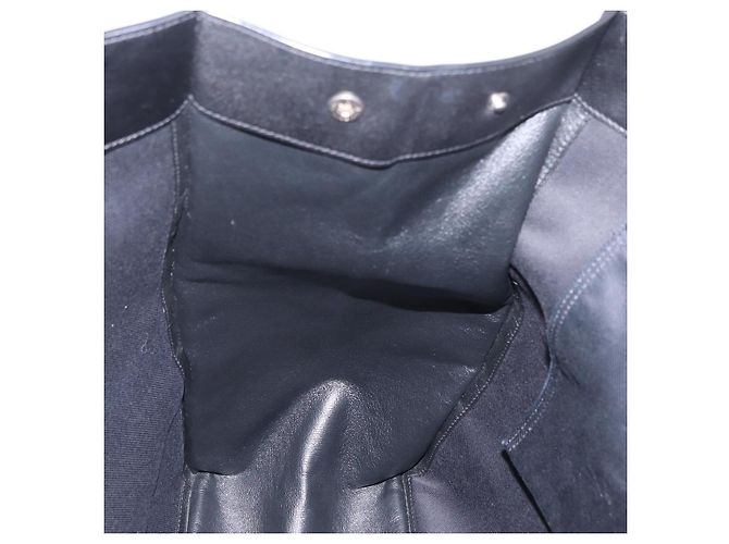 Autre Marque Saint Laurent Rive Gauche Tote Bag Leder Schwarz Silber 663970 Auth ka6437M - Ansicht 21