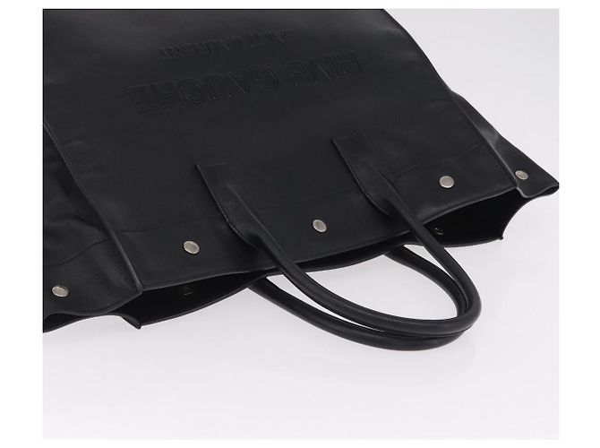 Autre Marque Saint Laurent Rive Gauche Tote Bag Leder Schwarz Silber 663970 Auth ka6437M - Ansicht 6