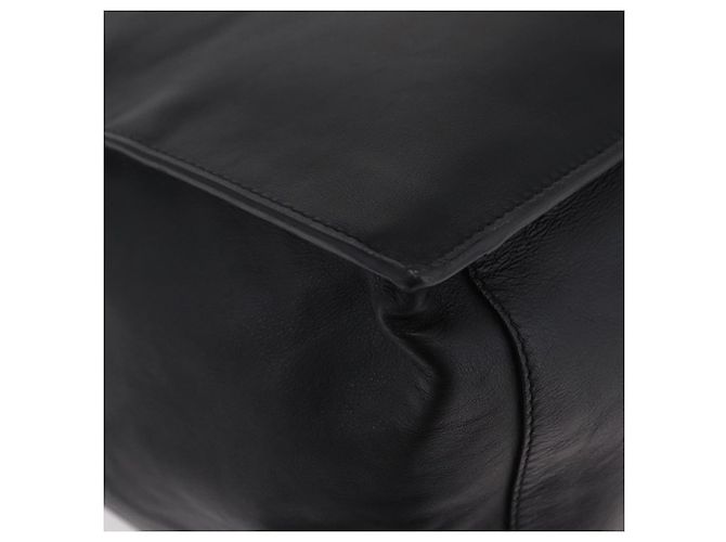 Autre Marque Saint Laurent Rive Gauche Tote Bag Leder Schwarz Silber 663970 Auth ka6437M - Ansicht 9