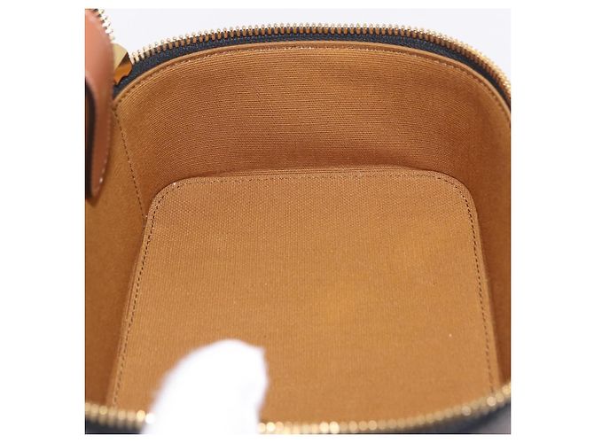 Céline CELINE Triomphe Vanity Pouch PVC Black Gold Auth 207214V Golden - view 21