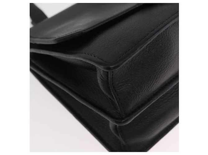 Borsa a tracolla Miu Miu Madras in pelle nera e argento Auth BA16113A Nero - vista 10