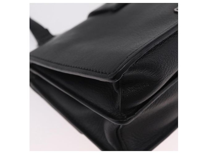 Borsa a tracolla Miu Miu Madras in pelle nera e argento Auth BA16113A Nero - vista 17
