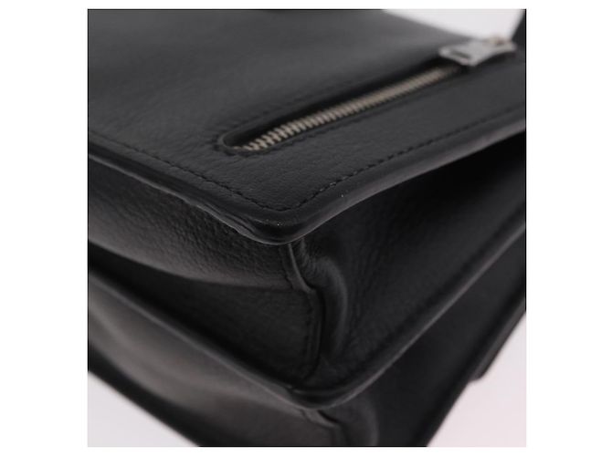 Borsa a tracolla Miu Miu Madras in pelle nera e argento Auth BA16113A Nero - vista 18