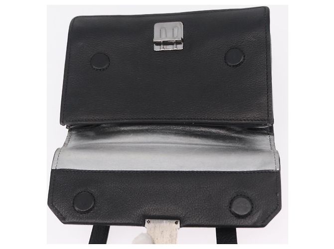Borsa a tracolla Miu Miu Madras in pelle nera e argento Auth BA16113A Nero - vista 21
