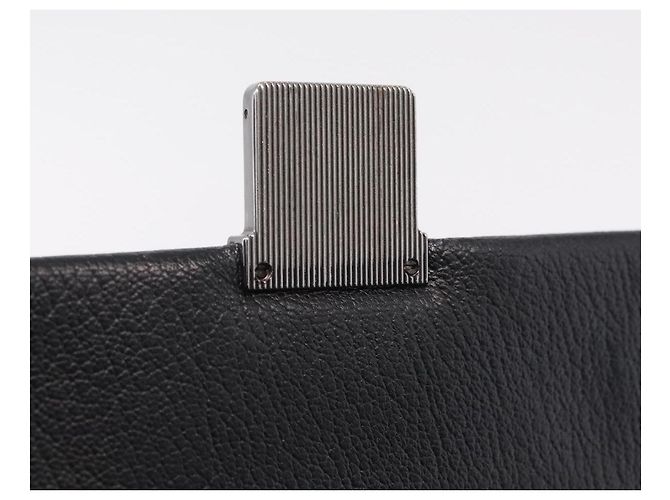 Borsa a tracolla Miu Miu Madras in pelle nera e argento Auth BA16113A Nero - vista 22