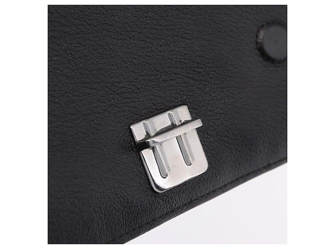 Borsa a tracolla Miu Miu Madras in pelle nera e argento Auth BA16113A Nero - vista 23