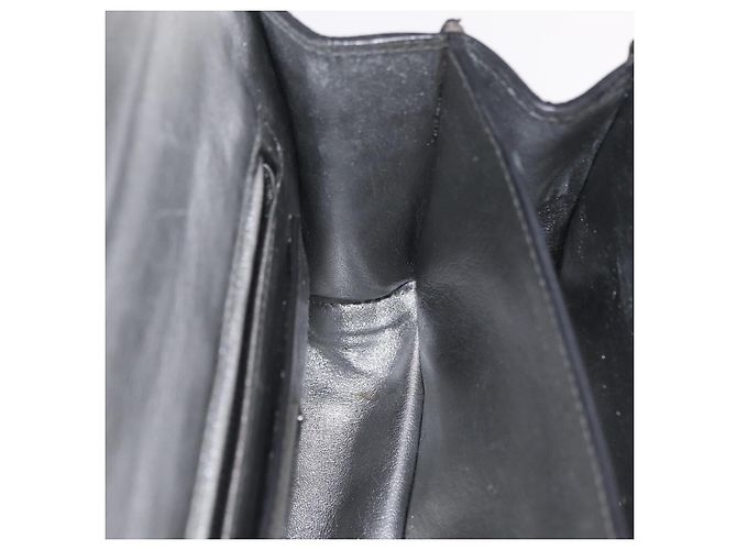Borsa a tracolla Miu Miu Madras in pelle nera e argento Auth BA16113A Nero - vista 25