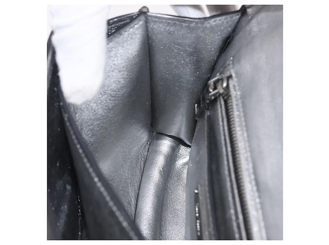 Borsa a tracolla Miu Miu Madras in pelle nera e argento Auth BA16113A Nero - vista 26