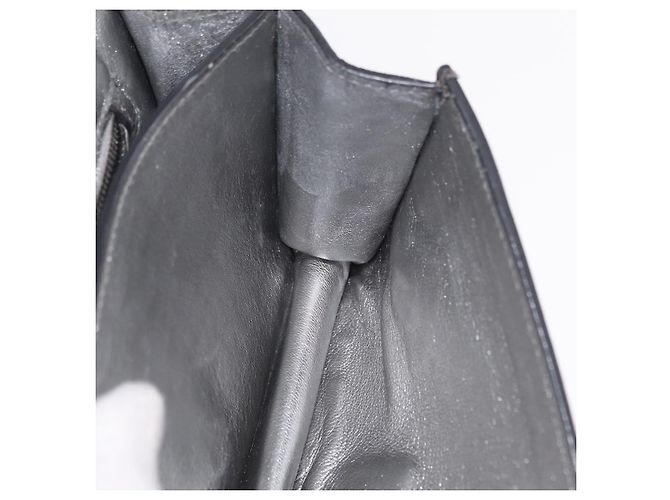 Borsa a tracolla Miu Miu Madras in pelle nera e argento Auth BA16113A Nero - vista 28