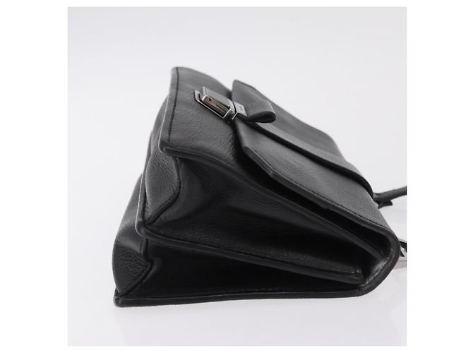 Borsa a tracolla Miu Miu Madras in pelle nera e argento Auth BA16113A Nero - vista 3