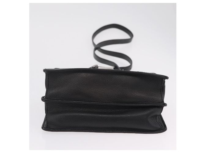 Borsa a tracolla Miu Miu Madras in pelle nera e argento Auth BA16113A Nero - vista 5