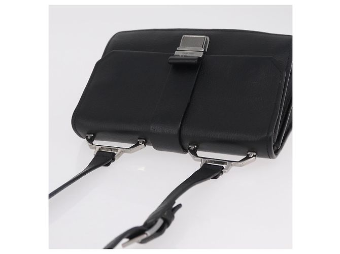 Borsa a tracolla Miu Miu Madras in pelle nera e argento Auth BA16113A Nero - vista 6