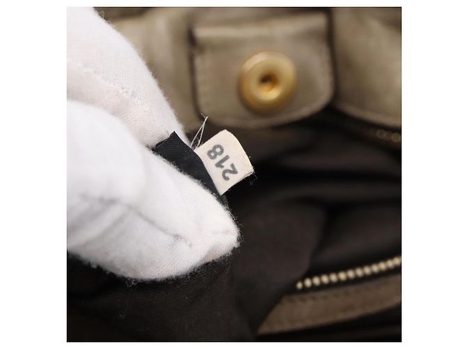 Miu Miu Handtasche Leder 2way Beige Gold Auth 167714M Golden - Ansicht 12