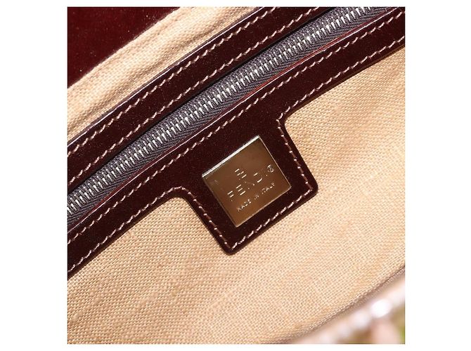 Borsa a tracolla FENDI Mamma Baguette perline Pink Silver Auth 204490SM Argento Rosa - vista 23