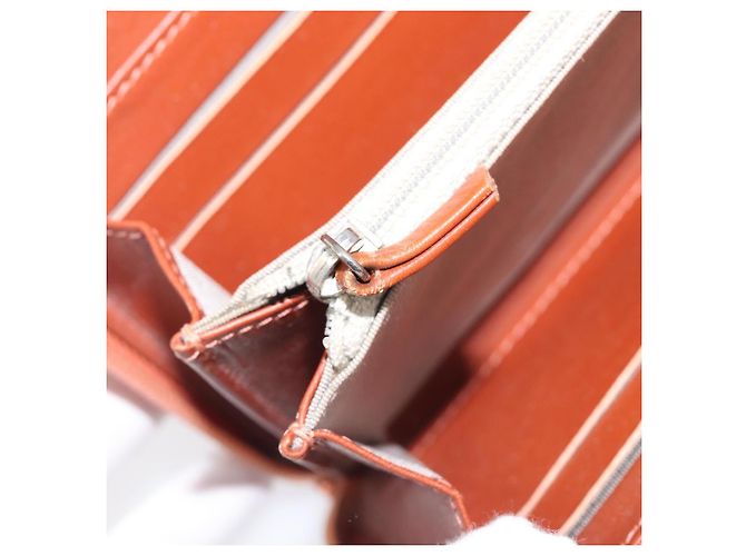 Cartera CHANEL Caviar Skin Orange Silver CC Auth 207480 Plata Naranja - vista 20