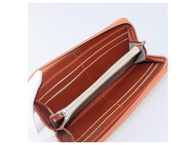Cartera CHANEL Caviar Skin Orange Silver CC Auth 207480 Plata Naranja - vista 9