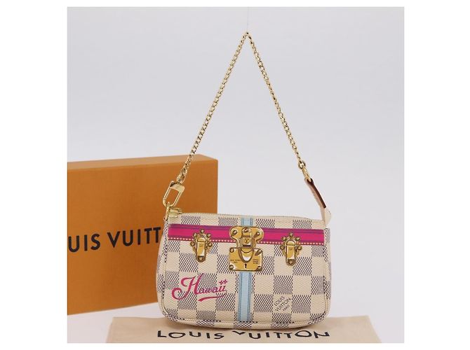 LOUIS VUITTON Damier Azur Mini Pochette Accessoires N58010 LV Auth BA16106V - vista 12