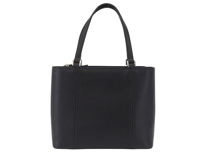 Borsa a mano BURBERRY in pelle nera argento Auth 206782A Nero - vista 13